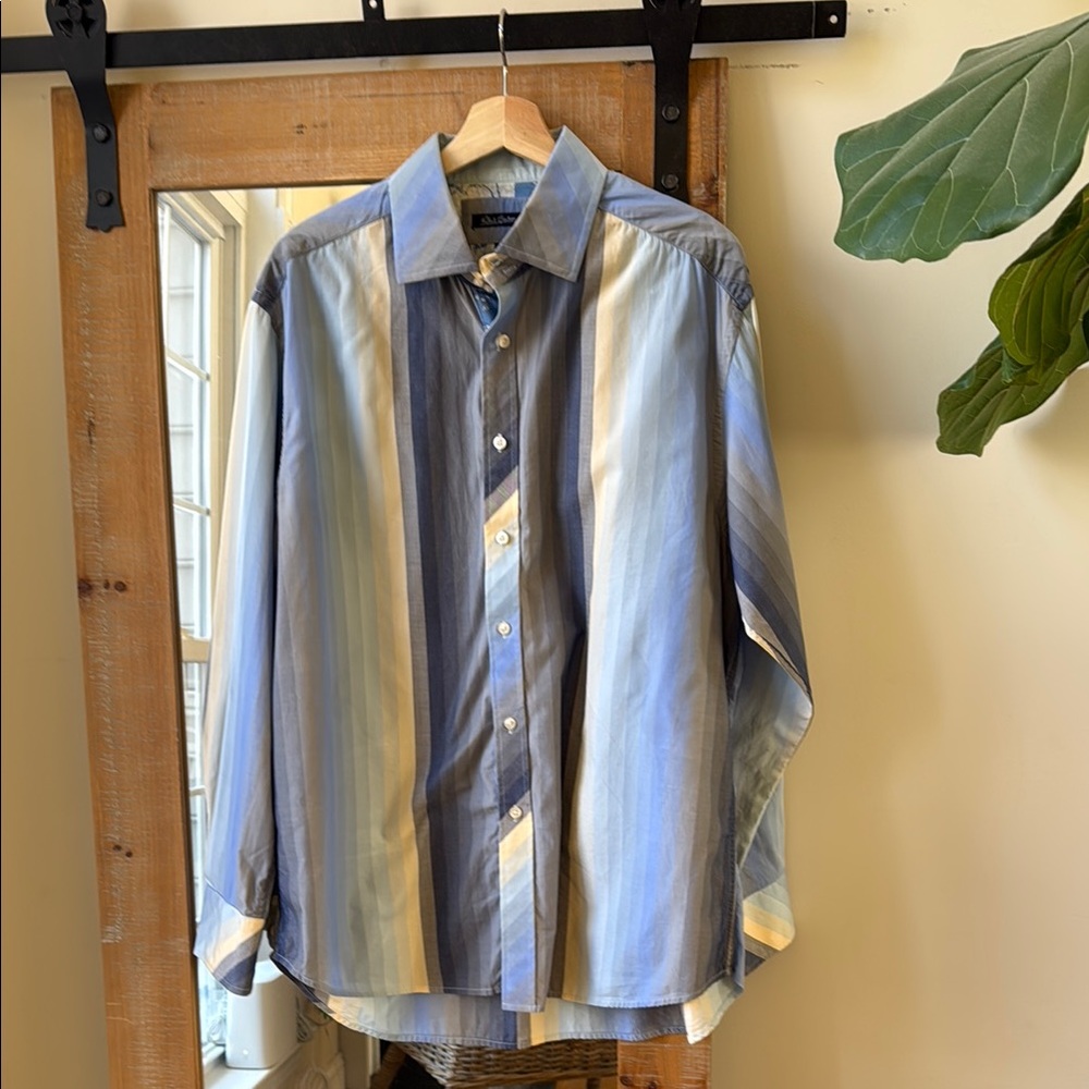 Robert Graham Striped Dress Shirt Size XL